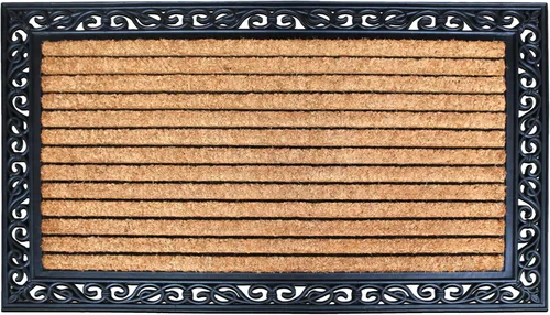 Miniatura 88 de A1HC Tapete para Puerta de Fibra de Coco Natural y Caucho, 30"x48" – Grueso, Duradero, Resistente, Anti-Desprendimiento, Resistente a