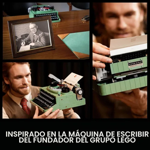 Miniatura 3 de LEGO Ideas Typewriter 21327 - Juego de construcción para adultos, modelo de exhibición retro coleccionable, pasatiempos creativos, idea de regalo