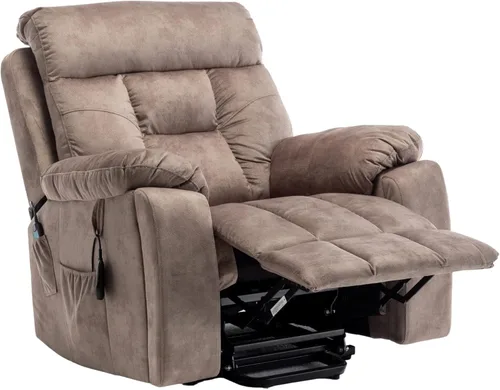 Miniatura 7 de JUUXO Silla reclinable Power Lift extra grande para personas mayores - Sillón reclinable extra ancho para hombre grande con calor y masajes
