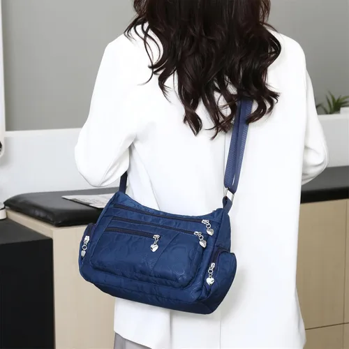 Miniatura 3 de Bolsos cruzados para mujer, bolsos casuales y bolsos de hombro, bolsa de nailon ligera, impermeable, bolsa de mensajero antirrobo