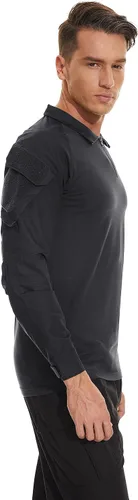 Miniatura 21 de TACVASEN Camisa táctica de manga larga para hombre, con cremallera de 1/4, con bolsillos, para paintball, militar, Airsoft, transpirable