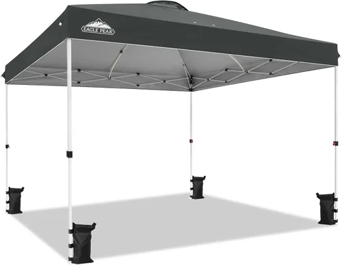 Miniatura 252 de EAGLE PEAK Tienda de campaña desplegable con bolsa de transporte con ruedas, 8 estacas, 4 cuerdas, 4 bolsas de peso, toldo de tienda de campaña