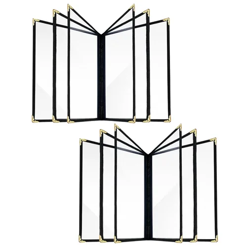 Miniatura 8 de 2 piezas de fundas de menú de 8.5 x 11 pulgadas, soporte para menú de restaurante, 4 páginas, 8 vistas, funda transparente de menú, se adapta a