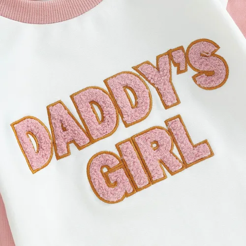 Miniatura 6 de Ropa de bebé recién nacida, ropa para niña con estampado de papi, sudadera bordada, mameluco de manga larga