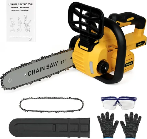Motosierra inalámbrica sin escobillas de 12 pulgadas para batería Dewalt de 20 V MAX, motosierra eléctrica sin escobillas de 12 pulgadas con bloqueo