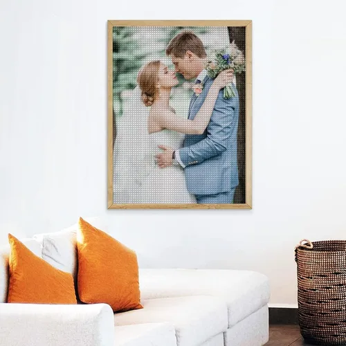 Miniatura 8 de Oznufi Kits de pintura de cuentas personalizadas para adultos, taladro completo, cuentas de fotos 5D personalizadas, imagen personalizada, regalos