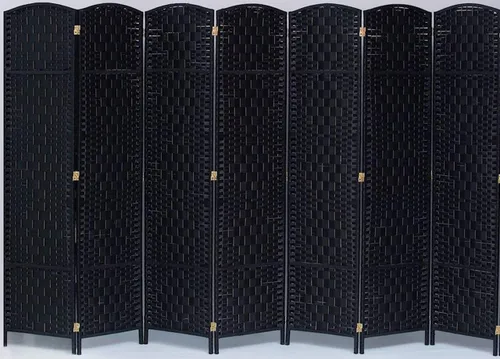 Miniatura 21 de Legacy Decor 8 Panels Room Divider Privacy Partition Screen Bamboo Fiber Natural Color 5.9 ft High X 11.7 ft Wide