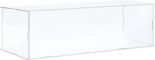 MECCANIXITY Vitrina de acrílico Caja de plástico transparente montar escaparate a prueba de polvo 14x6.3x4.1 pulgadas para artículos coleccionables