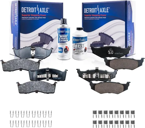 Miniatura 38 de Detroit Axle - Pastillas de freno traseras para Honda Odyssey 2011-2017 Pilot 2007-2013 MDX 2010-2013 ZDX 2010-2013 Pastillas de freno de cerámica