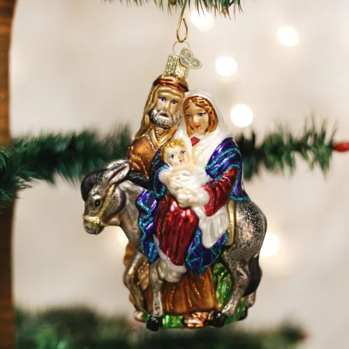 Miniatura 2 de Old World Christmas - Adornos de vidrio soplado para el árbol de Navidad, regalos espirituales, viaje a Egipto, decoración de navidad artesanal