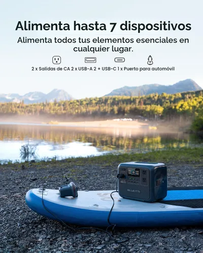 Miniatura 3 de BLUETTI Estación de energía portátil AC70, generador solar de 768 Wh con 2 salidas de CA de 1000 W (elevación de potencia de 2000 W), 100 W tipo C