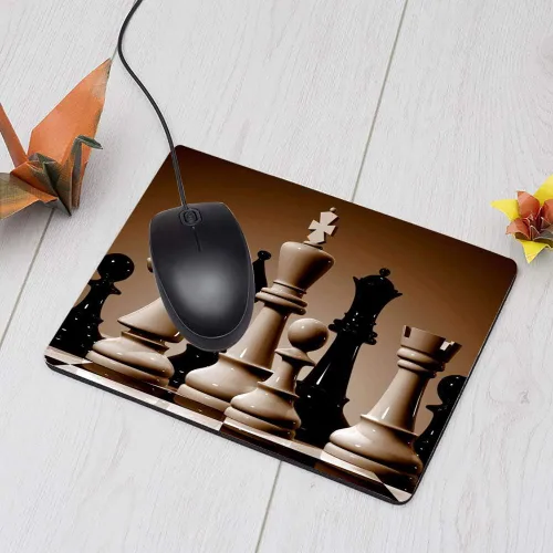 Miniatura 3 de Alfombrilla de mouse para juegos de ajedrez, patrón clásico internacional de ajedrez, alfombrilla de mouse para computadora, escritorio, laptop