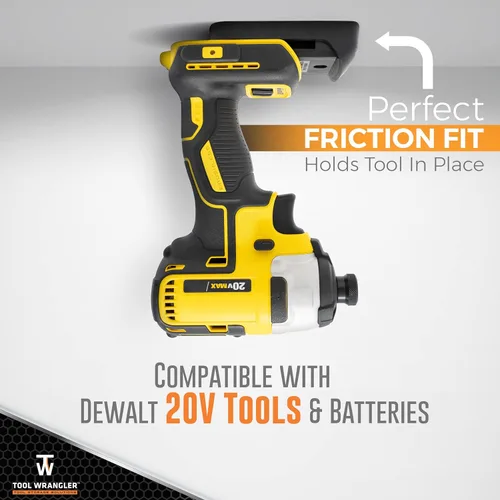 Miniatura 3 de Tool Wrangler Dewalt Organizador de Soporte de Herramientas - Compatible con 20V - 8 Soportes de Herramientas DeWalt Soporte de Pared para Taladro