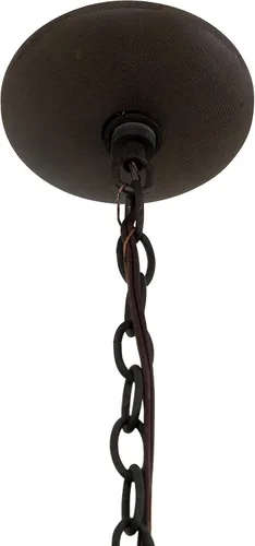 Miniatura 9 de Yosemite Home Decor 98339-6+3DB Sequoia - Lámpara de araña con pantalla de alabastro esmerilado, 9 luces, marrón oscuro