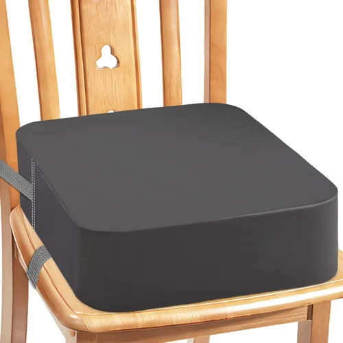 Miniatura 8 de Asiento elevador para niños o niñas, con hebilla de seguridad, lavable, de poliuretano, con 2 correas, para mesa de comedor, cojín elevador