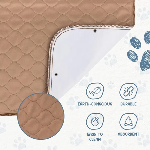Miniatura 4 de EZwhelp Almohadillas reutilizables para orina de perro, almohadillas de entrenamiento impermeables para perros, lavables e higiénicas, esquinas
