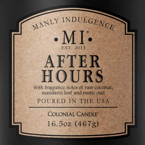 Miniatura 4 de Manly Indulgence After Hours - Velas perfumadas para hombres, 16.5 onzas, una sola mecha, cera de mezcla de soja premium, 60 horas de combustión
