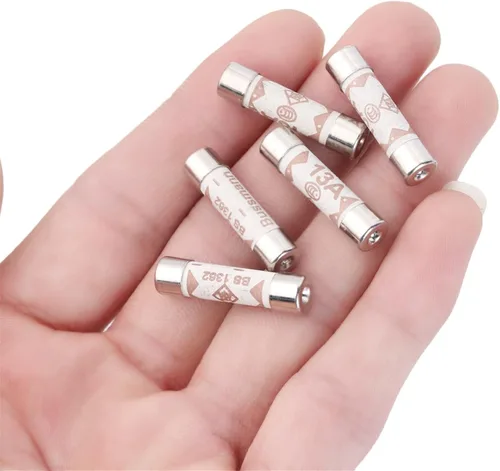 Miniatura 5 de Fusibles 10 unids/set de fusible de enchufe británico BS1362 3A 5A 10A 13A 6X25 Fusible de tubo de cerámica británico Casa Doméstica Hold Red Plug
