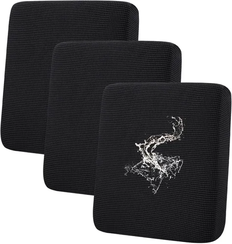 Miniatura 64 de hyha Fundas impermeables para cojines de sofá para mascotas, funda antideslizante para asiento de sofá para perros lavable, tela de jacquard Gris