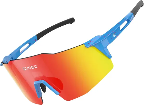 Miniatura 30 de suoso Gafas de sol deportivas de ciclismo para hombre: gafas de sol polarizadas ligeras con protección UV para jóvenes, béisbol, softbol, correr