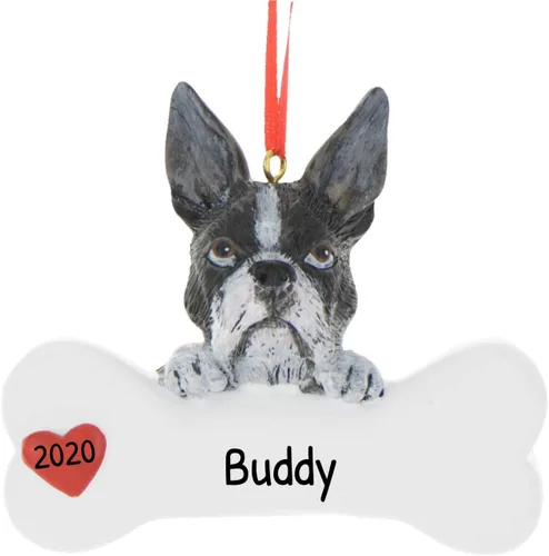 Miniatura 5 de Adornos de Navidad personalizados para perros 2024 – Adornos navideños de hueso de perro Husky para amantes de los perros, adorno de primera Navidad