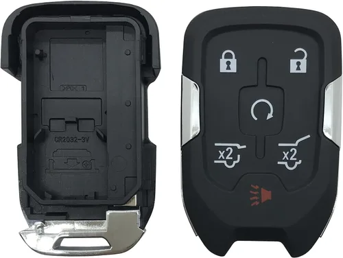 Miniatura 5 de Estuche de reemplazo para llavero de Chevy Suburban Tahoe 2015 2016 2017 2018 2019 2020 GMC Yukon Entrada sin llave Llavero remoto inteligente Negro