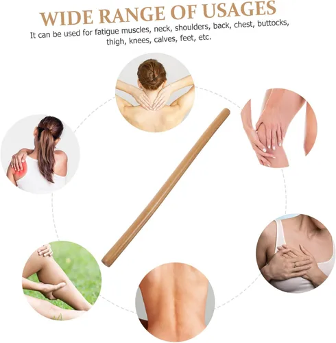 Miniatura 3 de Barra de masaje: Varilla de rodillo de masaje de bambú - Herramienta de masajeador de cuerpo completo para relajar los músculos