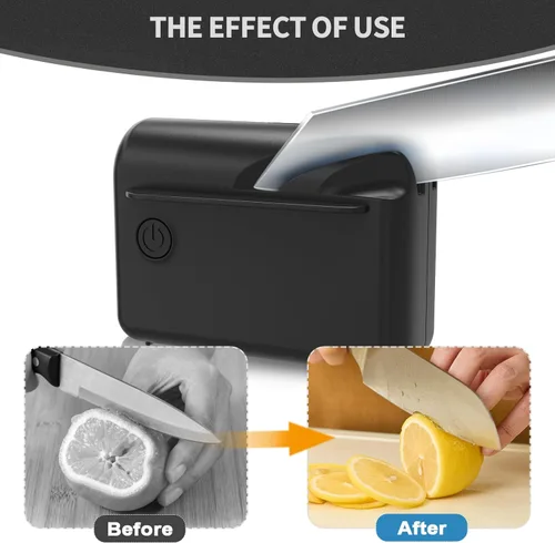 Miniatura 4 de Afilador de cuchillos eléctrico, afilador de cuchillos de cocina recargable profesional con abrasivos de diamante y guías de ángulo de precisión