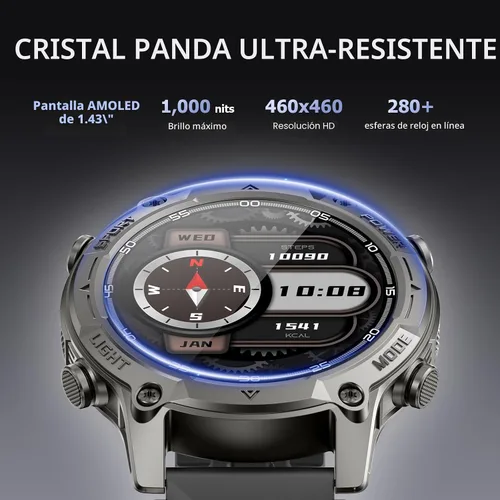 Miniatura 8 de 2026 Smart Watch for Men, Standalone GPS & Offline Maps, 5ATM Waterproof, 1.43" AMOLED, 4GB RAM, 178 Sports Modes, Compass, Heart