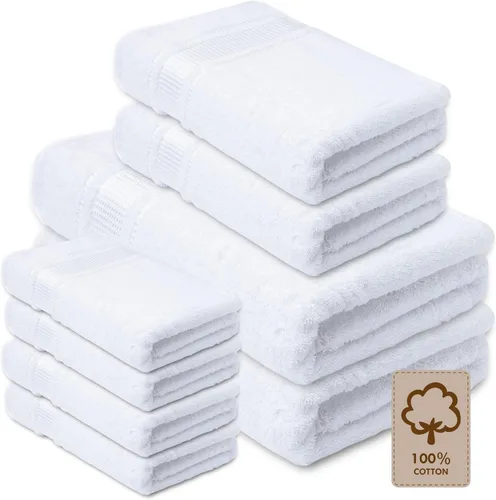 Miniatura 34 de Melissa Linen, Toalla de baño, 100% algodón turco para baño, toalla de ducha absorbente, de secado rápido, duradera y suave, 35 x 60 pulgadas