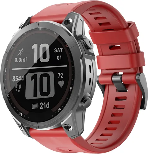 Miniatura 10 de OVERSTEP Compatible con Fenix 7X Band, correa de reloj de silicona suave de 1.024 in de ancho para Garmin Fenix 5X/Fenix 5X Plus/Fenix 6X/Fenix 6X