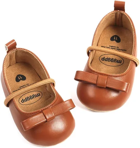 Miniatura 4 de Zapatos planos para bebé niña, zapatos planos para caminar, suela suave, zapatos de princesa Mary Jane, zapatos de vestir de boda, zapatos de cuna