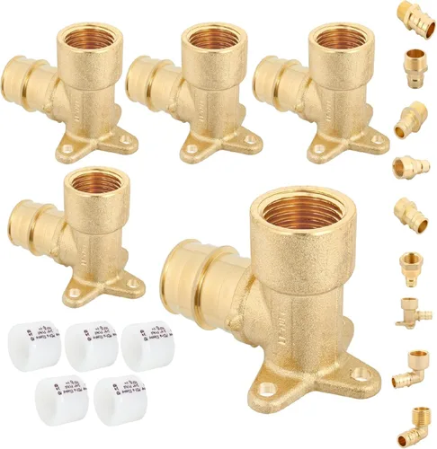 Miniatura 9 de PEX A accesorios de latón de expansión, 1/2 "x 1/2" Codo de oreja NPT hembra para tubería Pex-a (ASTM F1960) -10P