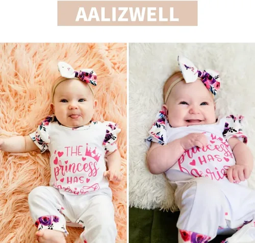 Miniatura 2 de Aalizzwell Ropa de verano con diadema para bebé niña