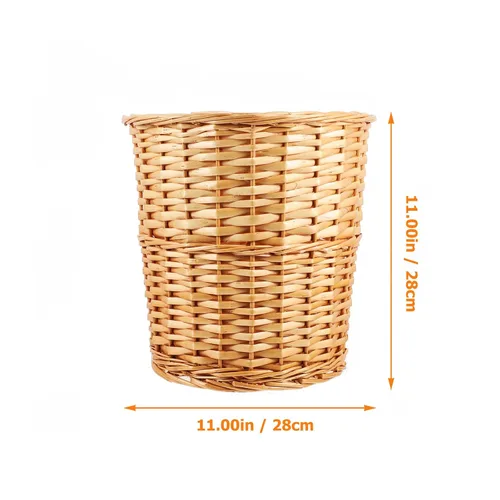 Miniatura 6 de PRETYZOOM Cesta de almacenamiento tejida moderna para arreglos florales, papelera decorativa para dormitorio, sala de estar
