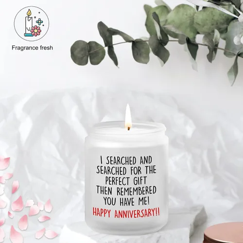 Miniatura 5 de Velas de feliz aniversario, regalos para ella, él, pareja, 1, 2, 5, aniversario de un año, regalos románticos para esposa, marido, novia, novio
