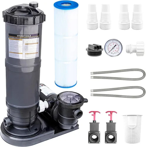 Miniatura 9 de Swimline Hydrotools - Sistema de filtro de cartucho para piscinas sobre tierra, 8 pies cuadrados con bomba de 0.3 THP, para piscinas de hasta 9000