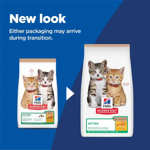 Miniatura 2 de Hill's Science Diet Kitten, Nutrición Premium para Gatito, Comida Seca para Gato, Sin Maíz, Trigo, Soja, Sabor Pollo y Arroz Integral, Bolsa de 6 lb