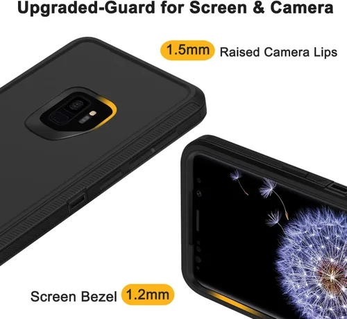 Miniatura 4 de Funda para Samsung Galaxy S9 con protector de pantalla, cuerpo completo, resistente, a prueba de golpes, a prueba de caídas, funda protectora