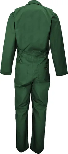 Miniatura 24 de Natural Uniforms Overol de sarga de manga larga con cremallera para hombre, resistente a las manchas y a las arrugas
