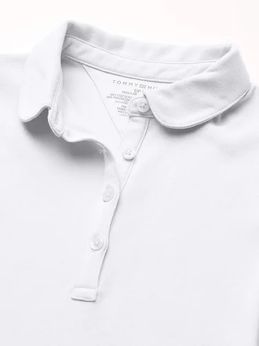 Miniatura 3 de Tommy Hilfiger Polo de las muchachas del cuello de Peter Pan del enclavamiento de la manga corta, uniforme escolar