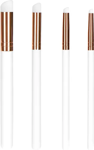 UNIMEIX Mini pinceles de mezcla para hacer tarjetas, juego de pintura en miniatura seca para fondo, pinceles de pintura pequeños y detallados Blanco
