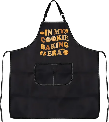Delantal de repostería para repostería, regalo para amantes de la pastelería, delantal de chef en mi época de cocción Cooookie