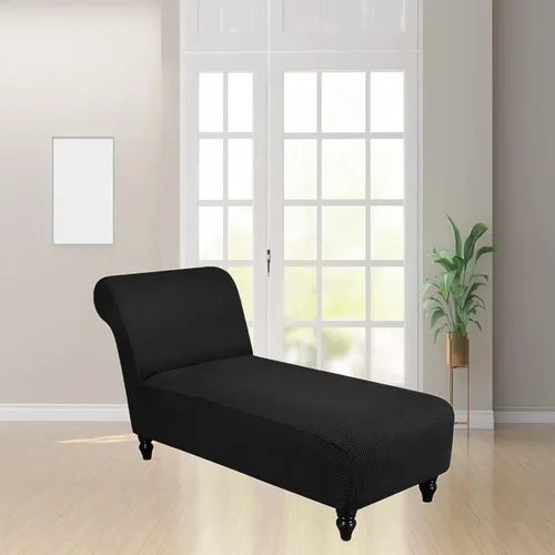 Miniatura 5 de Funda elástica para tumbona, funda para silla sin brazos para sala de estar y dormitorio, tela jacquard suave, lavable a máquina para protector