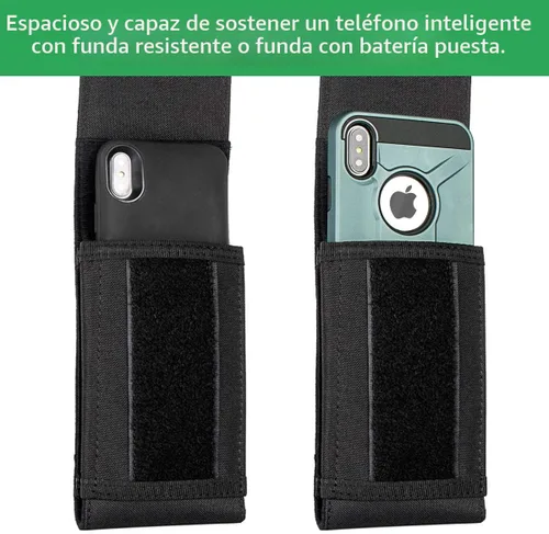 Miniatura 3 de Funda Táctica Molle para Teléfono, Funda de Cinturón con Asa de Bucle Resistente con Parche de Bandera para iPhone 17 Pro Max/Air/17 Pro/17/16 Pro