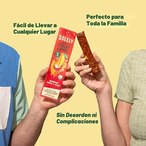 Miniatura 5 de Solely - Charqui de frutas orgánicas Un ingrediente Vegano Sin OGM Sin gluten Sin agregado de azúcar