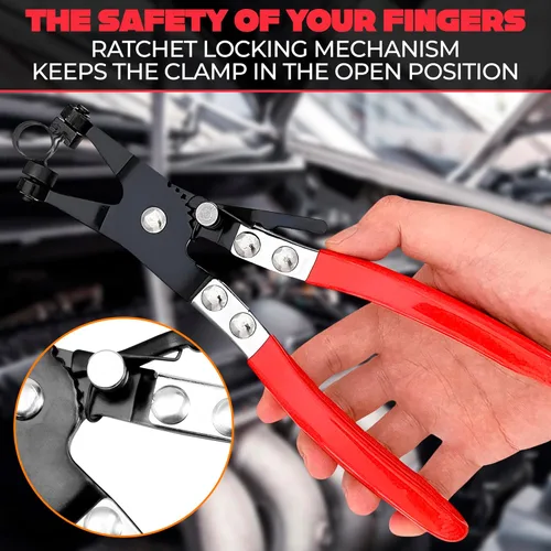Miniatura 5 de Alicates de abrazadera de manguera de radiador automotriz - Alicates de manguera Herramienta de extracción de clip automotriz con mecanismo