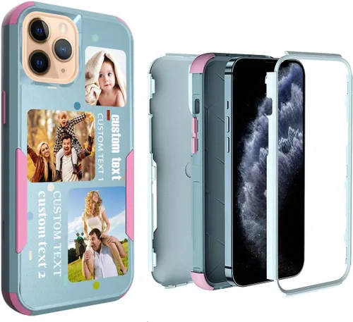 Miniatura 57 de Funda de fotos personalizada para iPhone 11 Apple Phone Plaid Collage - Imagen personalizada para hacer fotos en 3 híbridos gruesos resistentes