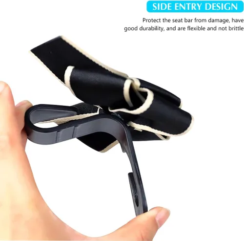 Miniatura 3 de Mandark 2 piezas de ganchos para reposacabezas de asiento de automóvil, lindos ganchos de arco para bolsos y bolsas, accesorios de decoración