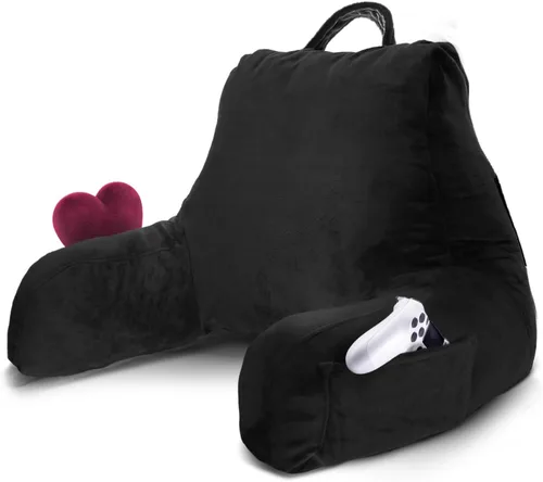 Miniatura 33 de Nestl Almohada de lectura para niños y adolescentes con espuma viscoelástica triturada, almohadas de respaldo para leer, ver y jugar, uso